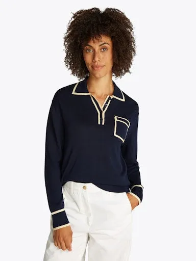 Lyocell Silk Polo Jumper