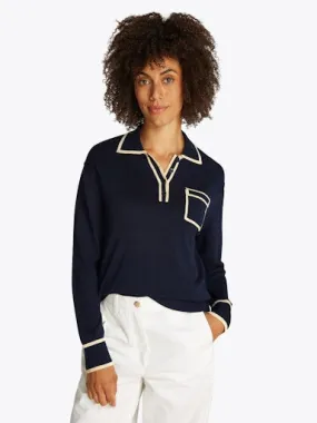 Lyocell Silk Polo Jumper