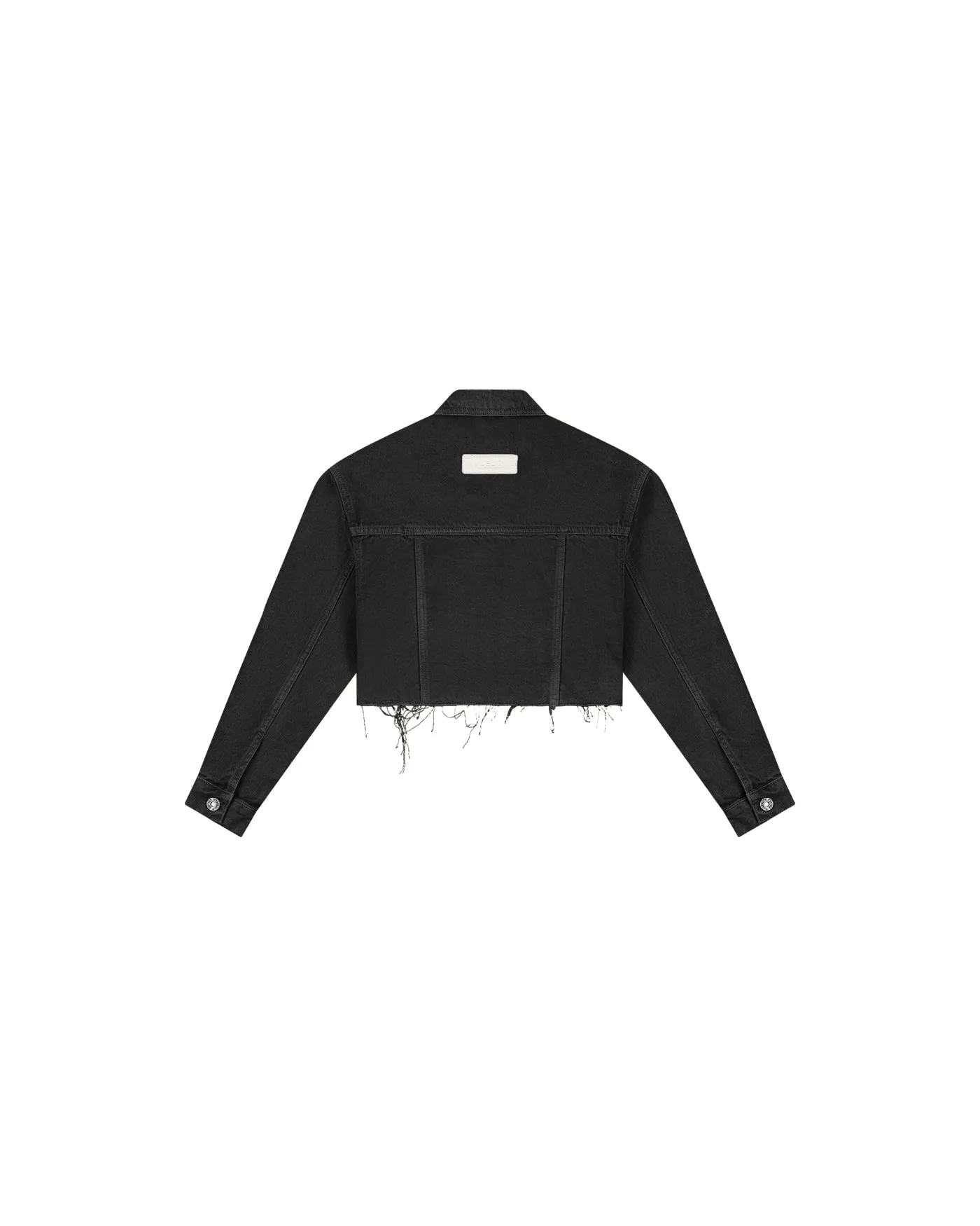 Malelions Women Cropped Cargo Jacket | Black