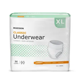 McKesson Classic Light Absorbent Underwear, XL, 14 ct