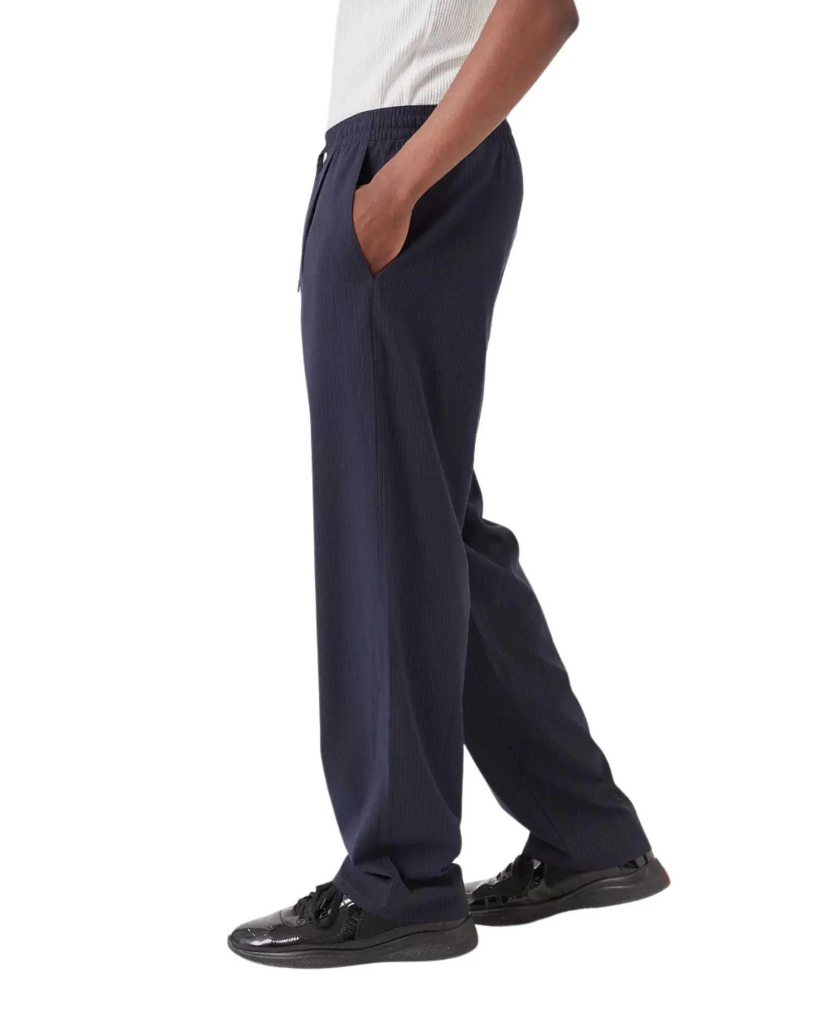 Mens Boxy Suit Pant - Slate Stripe