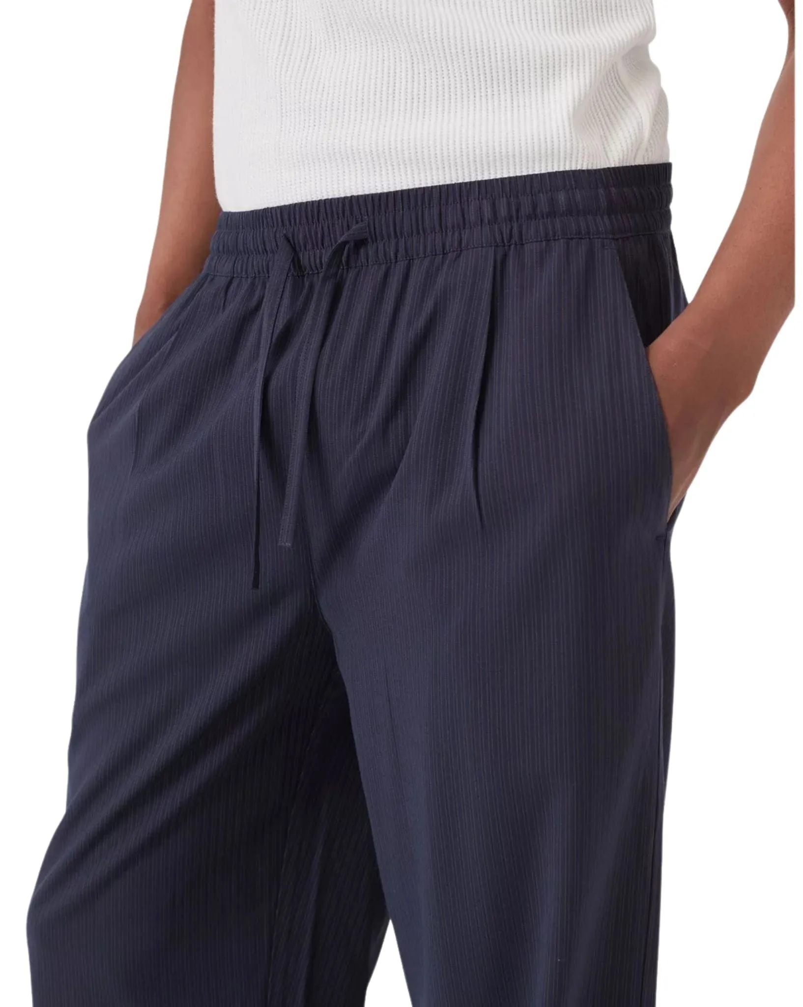Mens Boxy Suit Pant - Slate Stripe