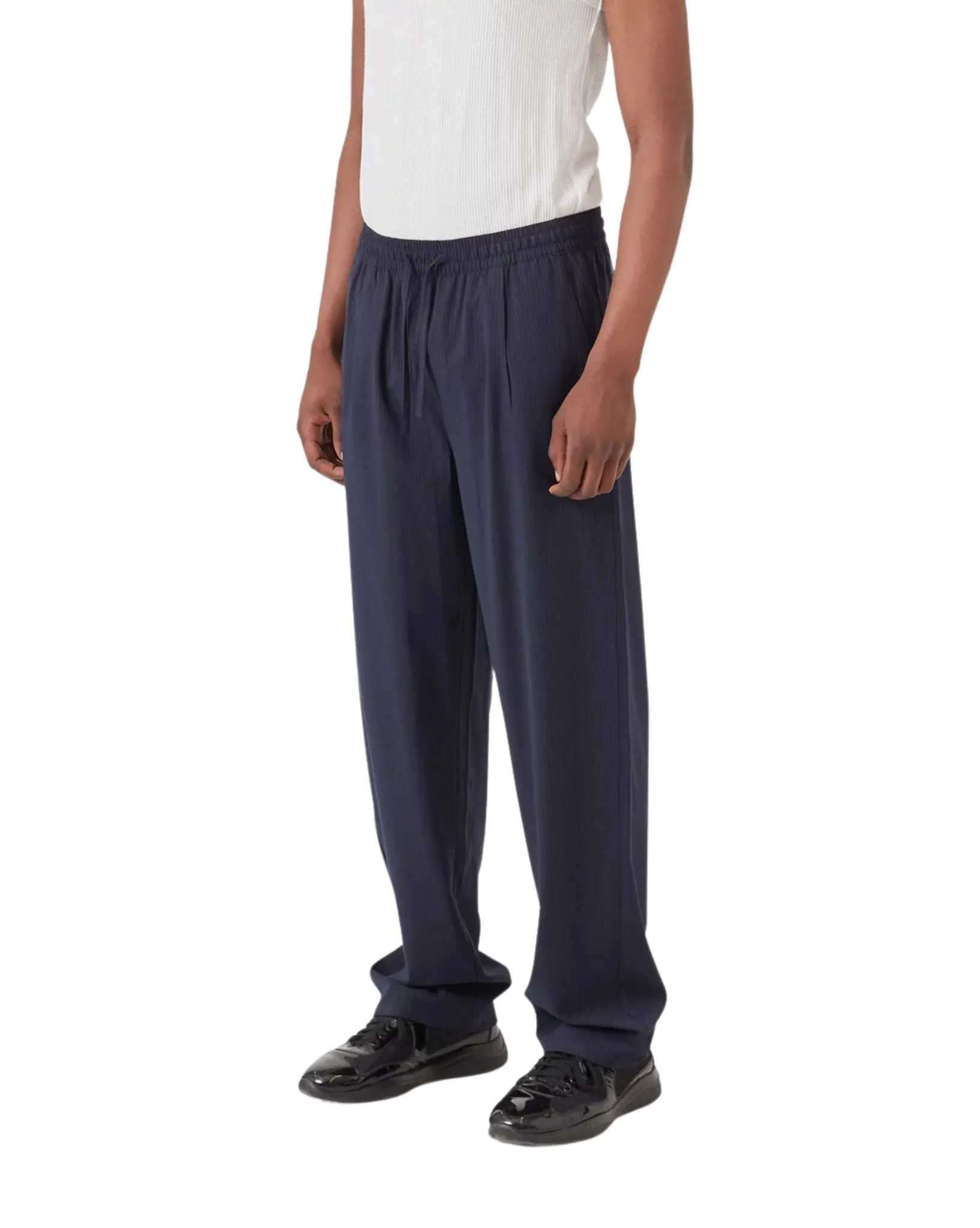 Mens Boxy Suit Pant - Slate Stripe