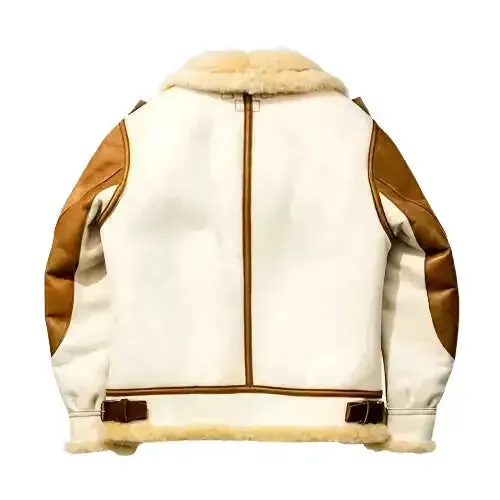 Men's RAF B3 Bomber Aviator Jacket - Brown Leather Flight Coat