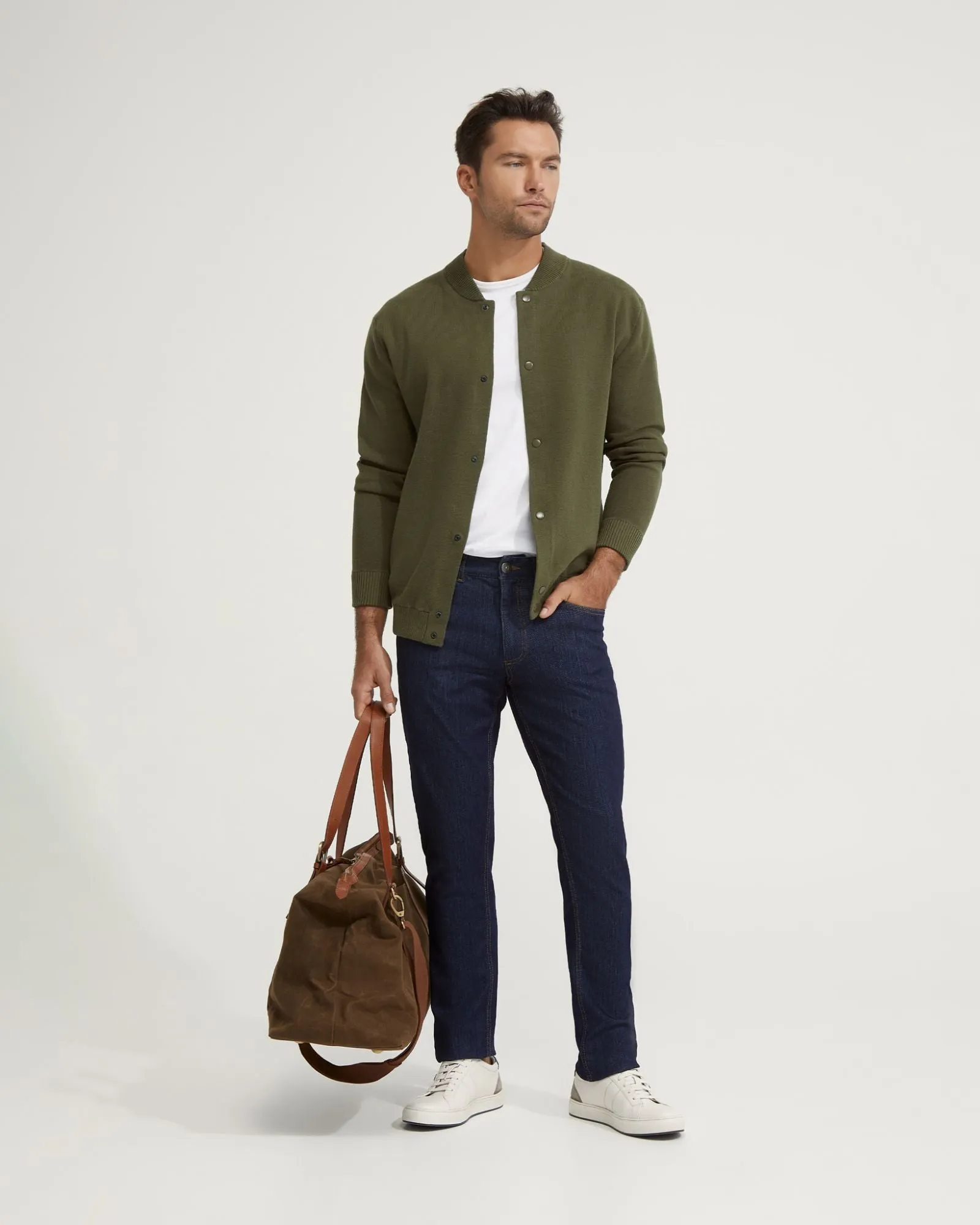 Miles Knitted Bomber Jacket