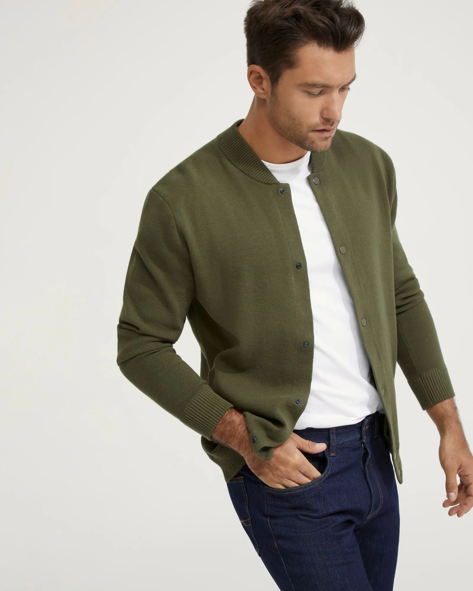 Miles Knitted Bomber Jacket
