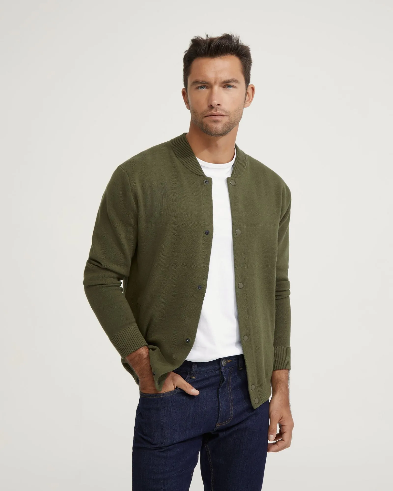 Miles Knitted Bomber Jacket