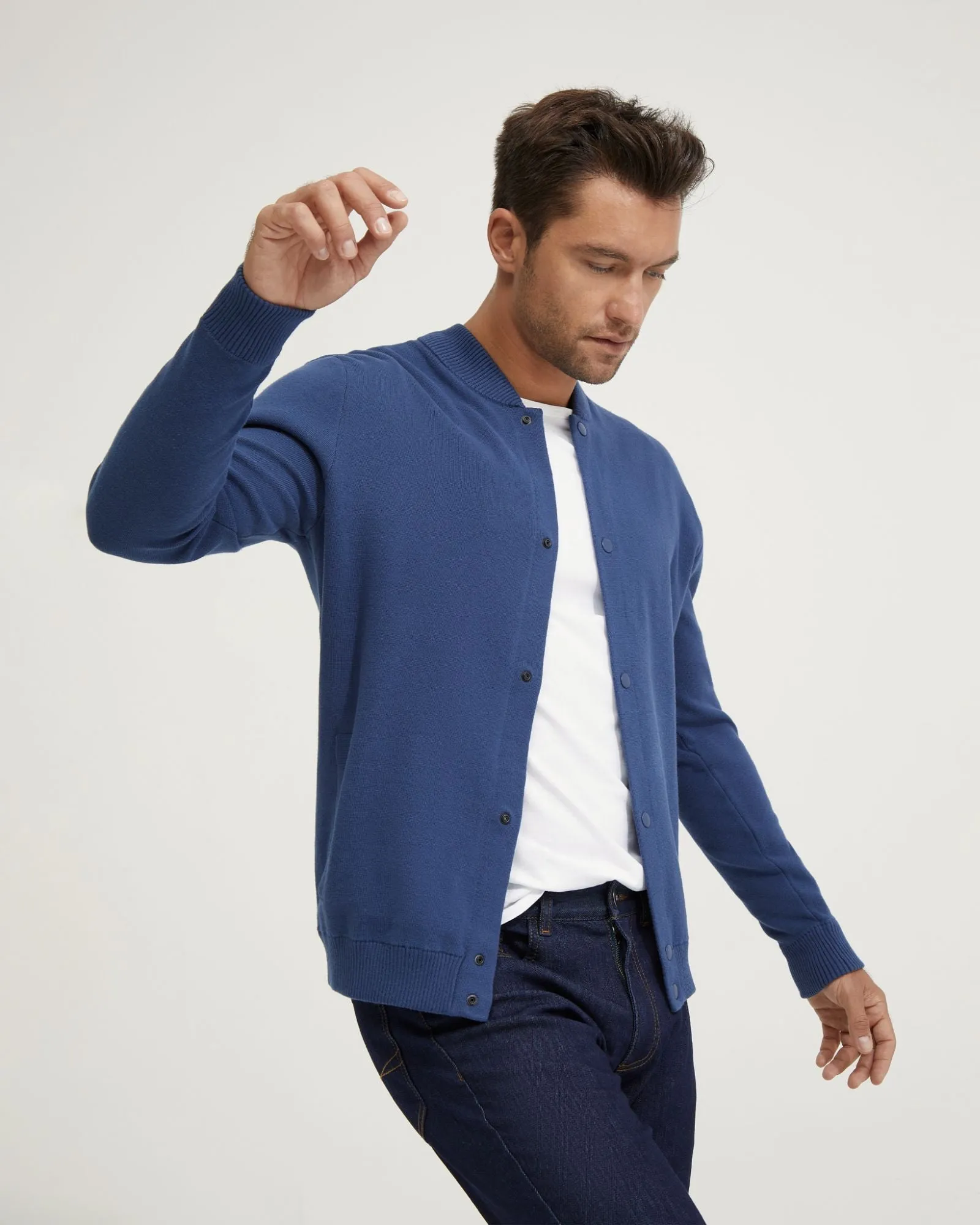 Miles Knitted Bomber Jacket