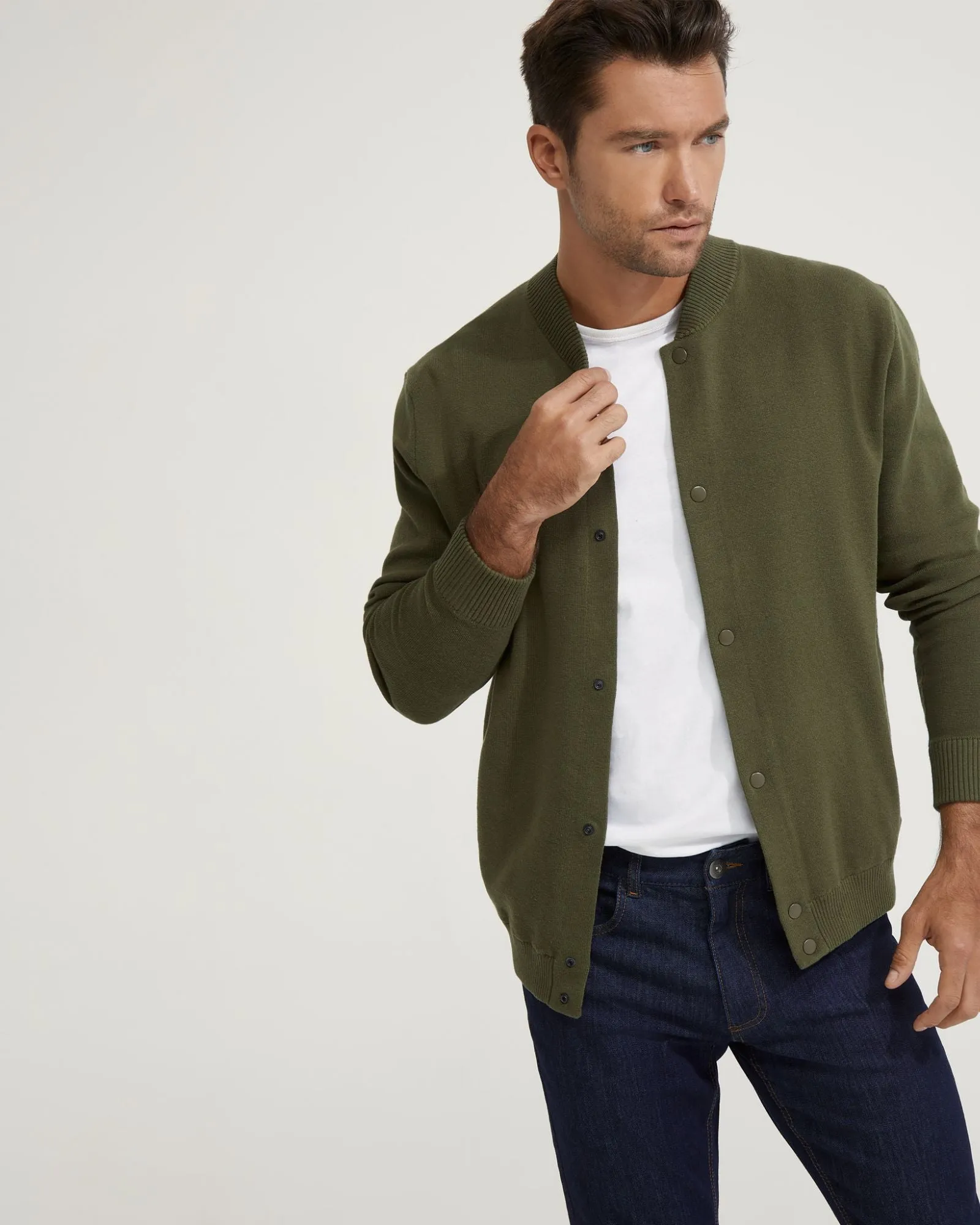 Miles Knitted Bomber Jacket