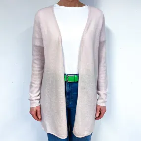 New Ice Pink Cashmere Edge to Edge Cardigan Medium