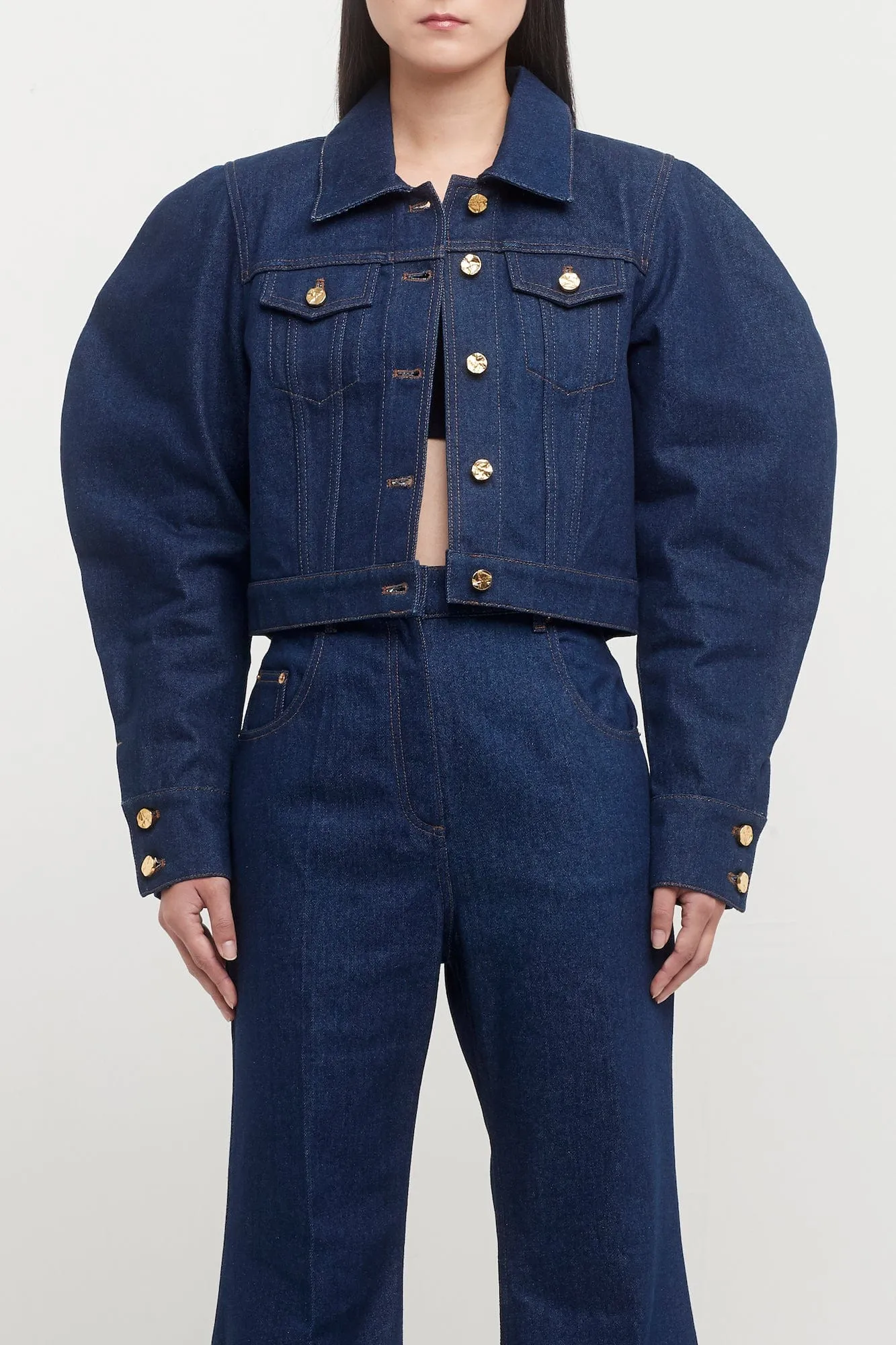 Nina Ricci Trucker Jacket with Cocoon Sleeves