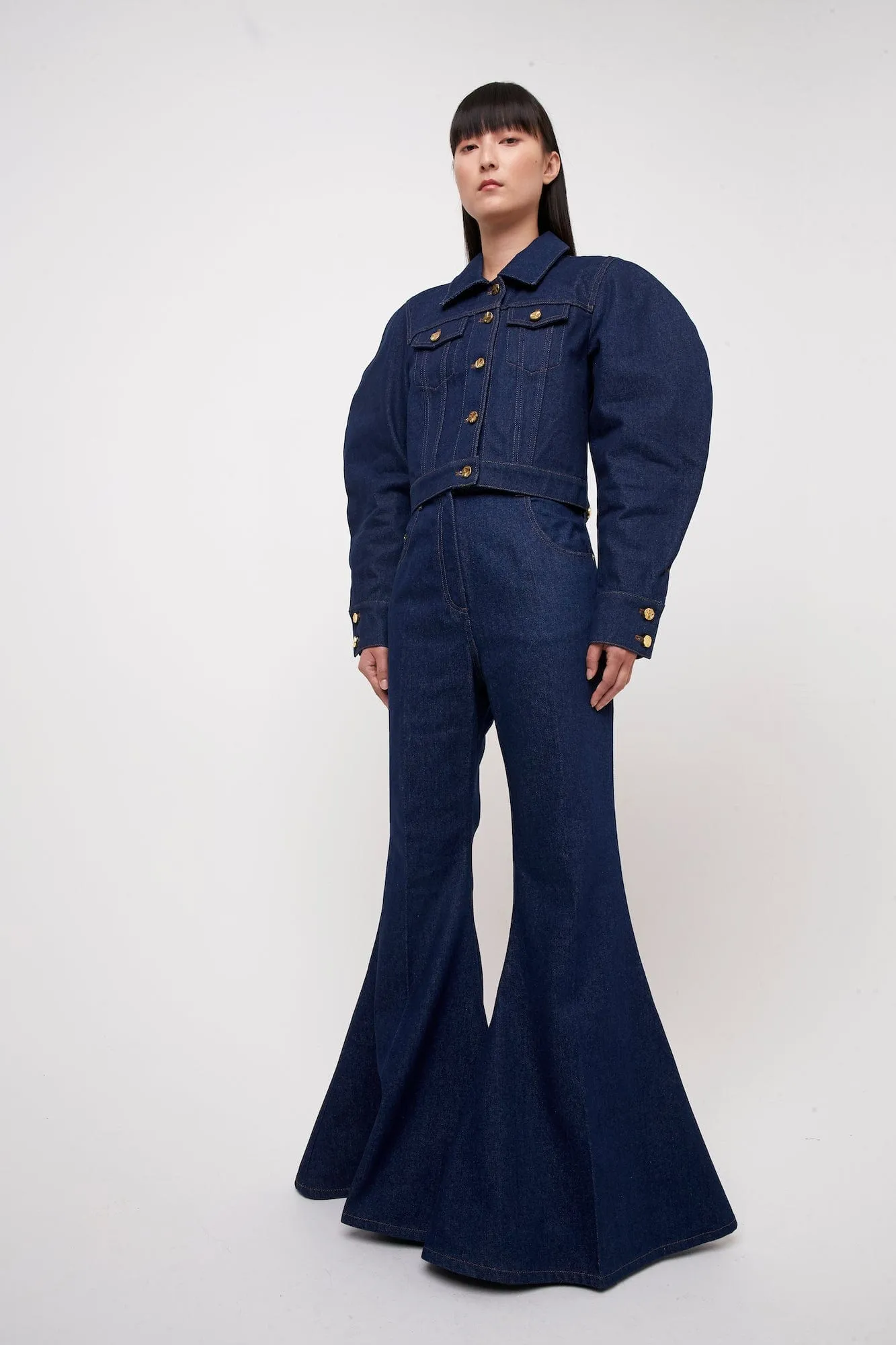 Nina Ricci Trucker Jacket with Cocoon Sleeves