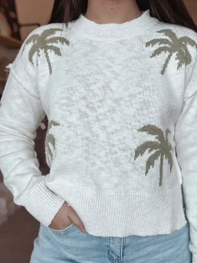 Palm Tree Crop Sweater