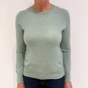 Pickle Green Cashmere Crew Neck Jumper Medium