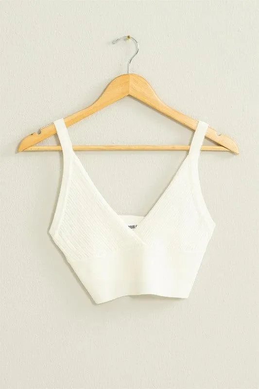 ribbed knit crop tank
