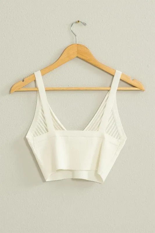 ribbed knit crop tank
