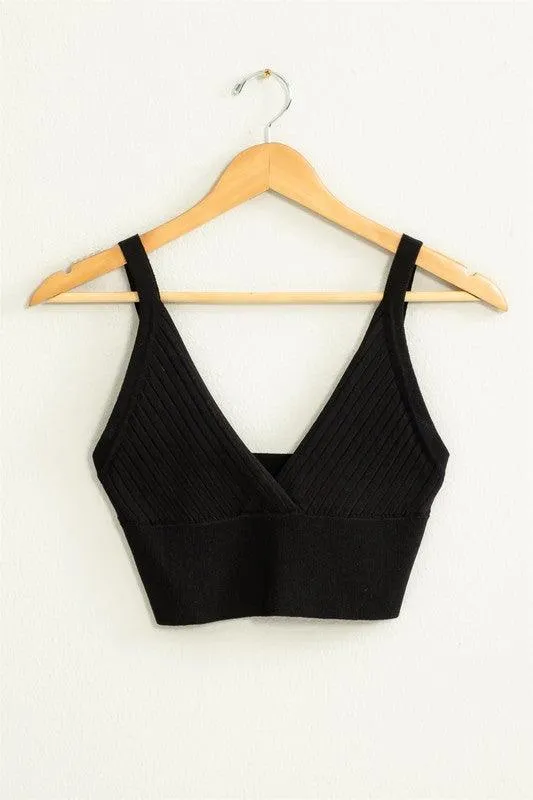 ribbed knit crop tank