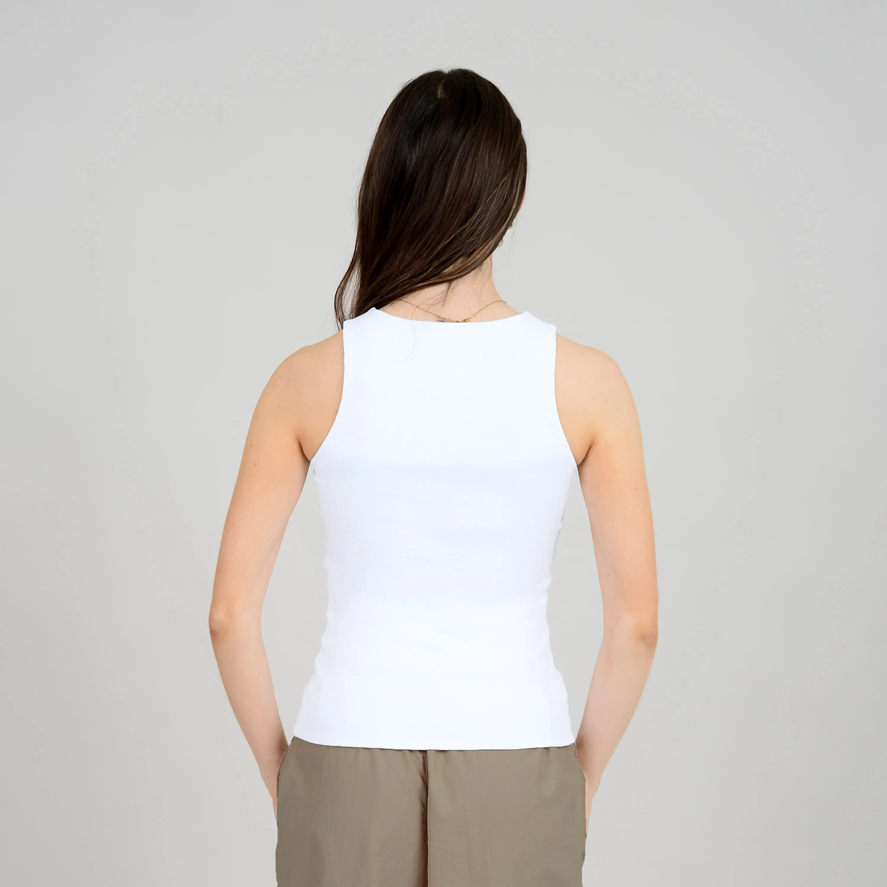 SECOND SKIN BY RD STYLE  WOMEN'S SECOND SKIN MARIA RIBBED MUSCLE TANK