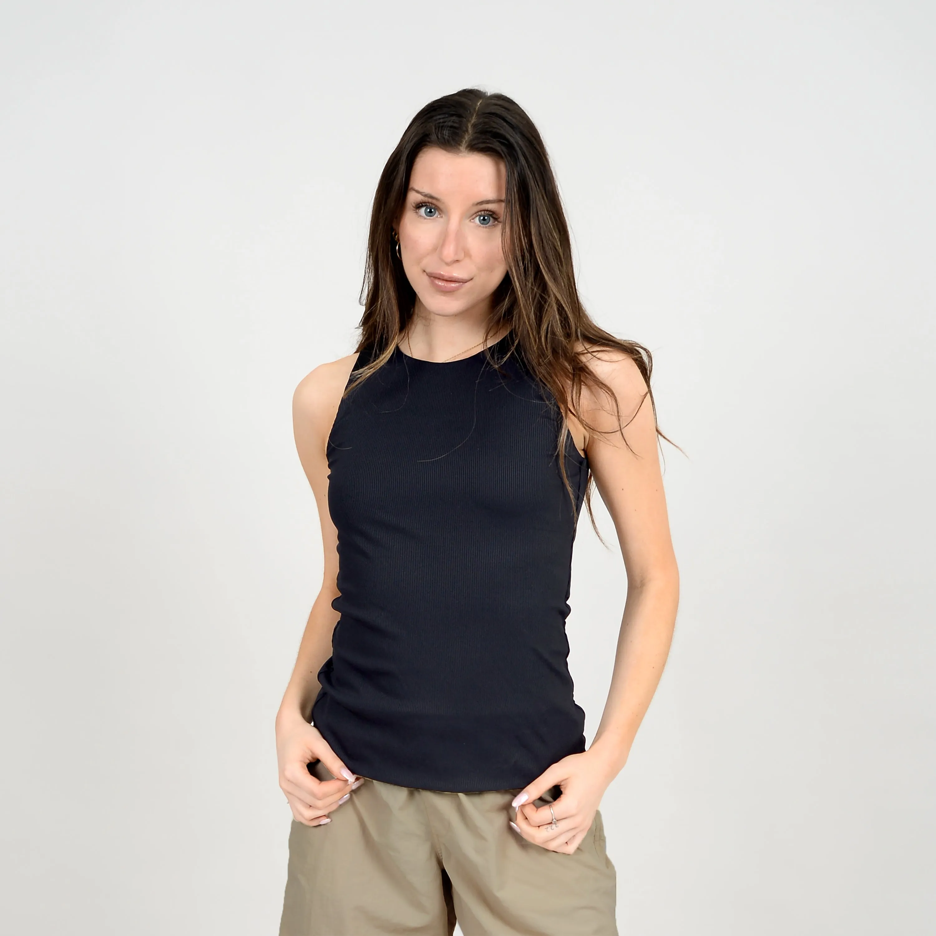 SECOND SKIN BY RD STYLE  WOMEN'S SECOND SKIN MARIA RIBBED MUSCLE TANK