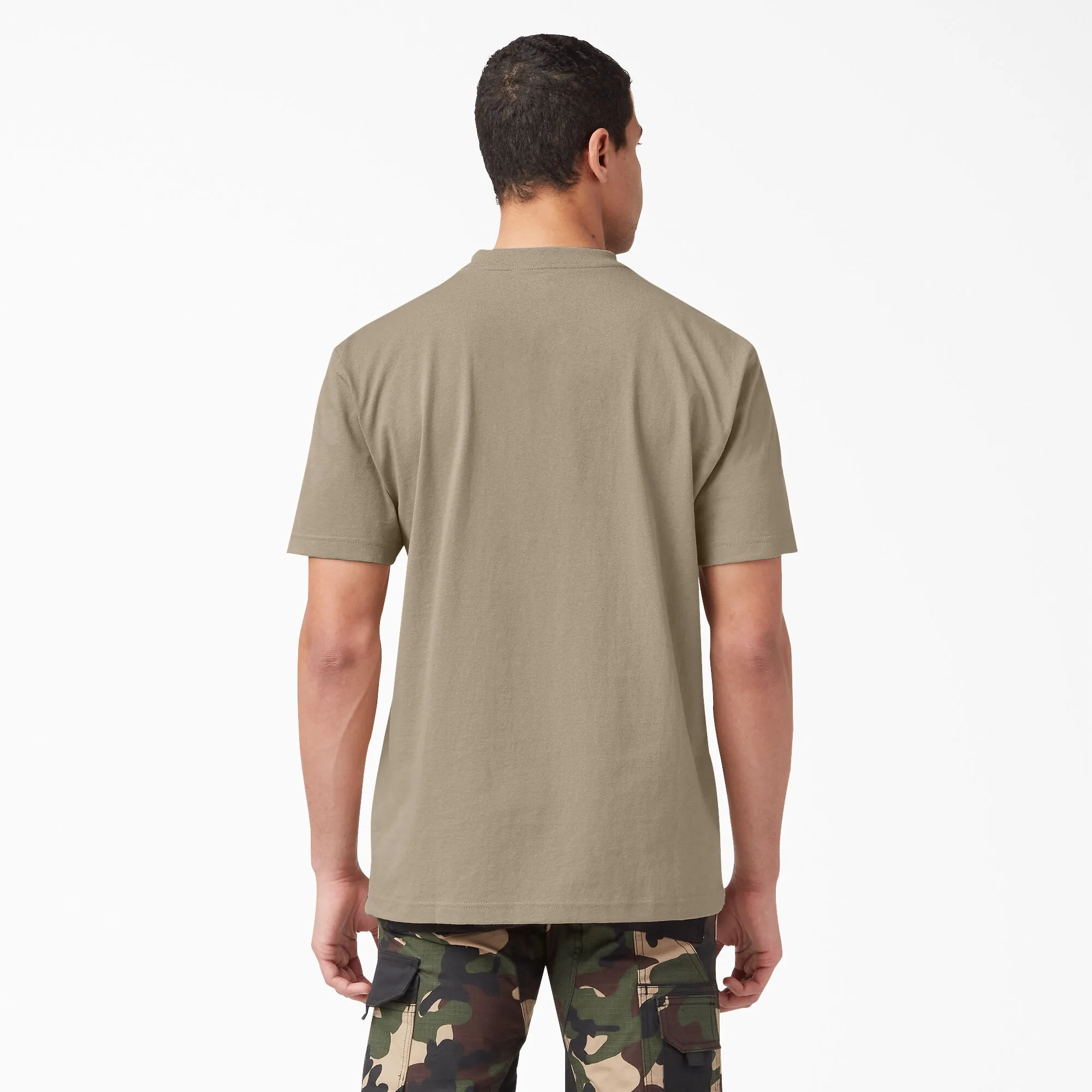 Short -Sleeved Shirt - Dickies Short Sleeve Heavyweight Henley T-Shirt, Desert Sand, WS451DS