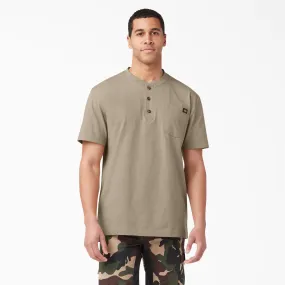 Short -Sleeved Shirt - Dickies Short Sleeve Heavyweight Henley T-Shirt, Desert Sand, WS451DS