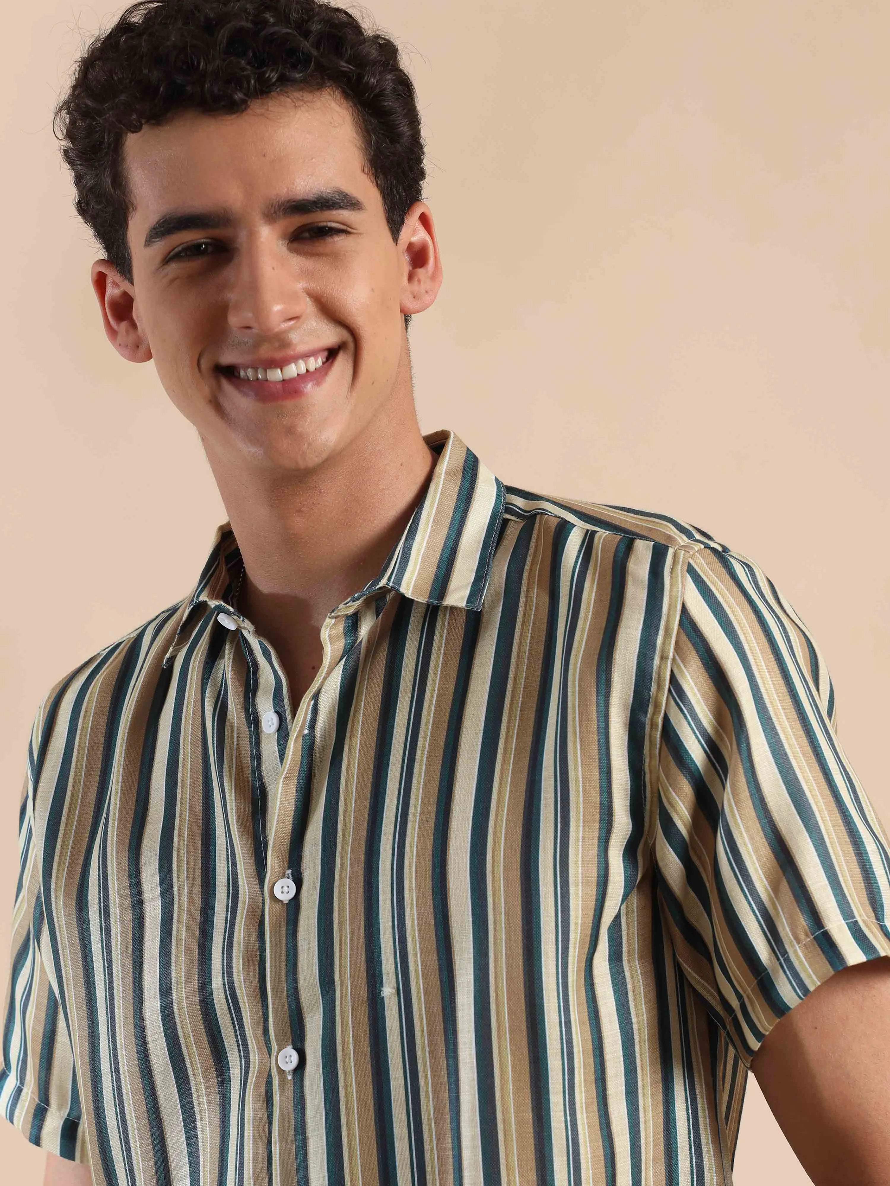 Summer Harmony Stripes Cotton Shirt