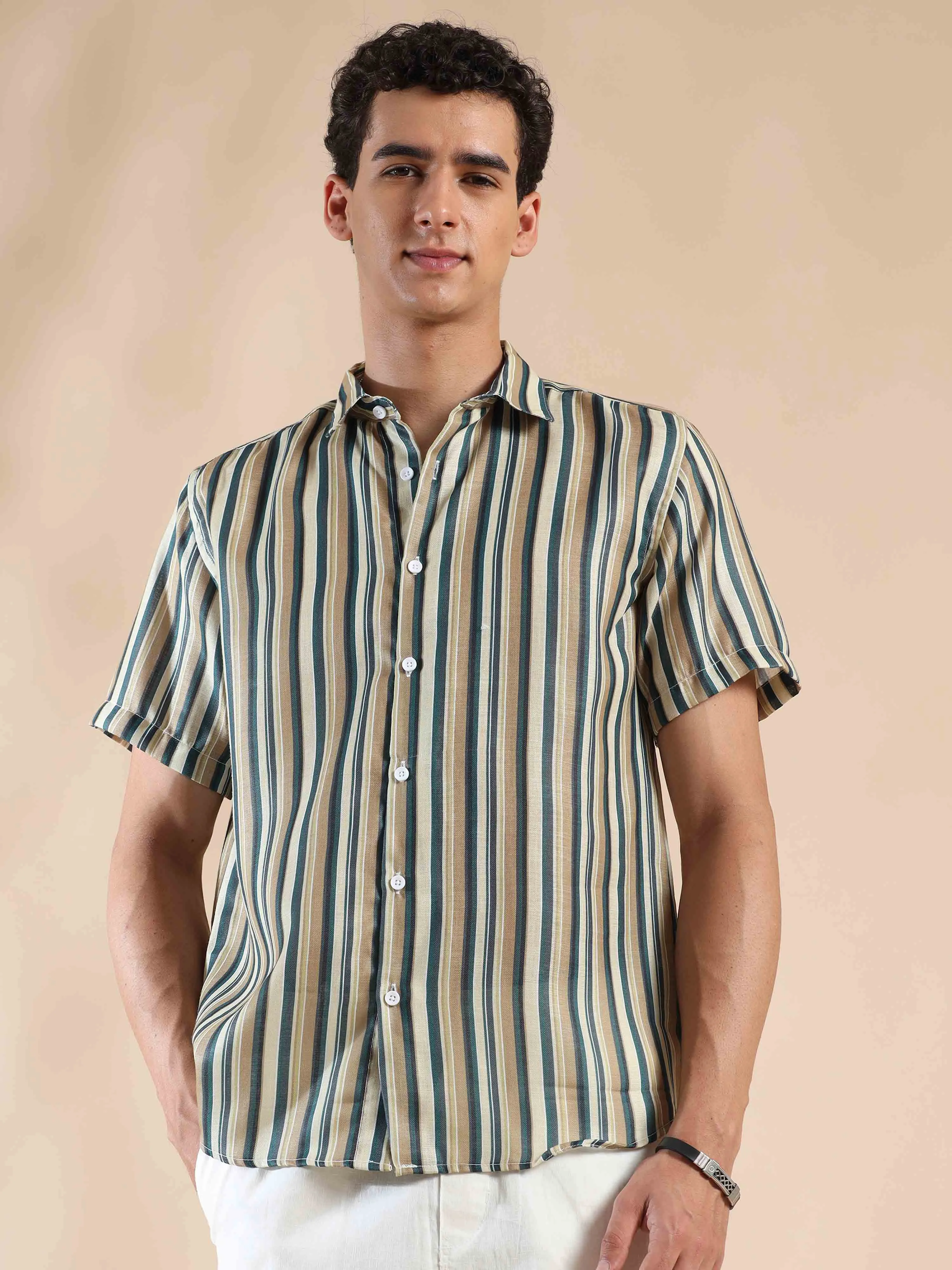 Summer Harmony Stripes Cotton Shirt
