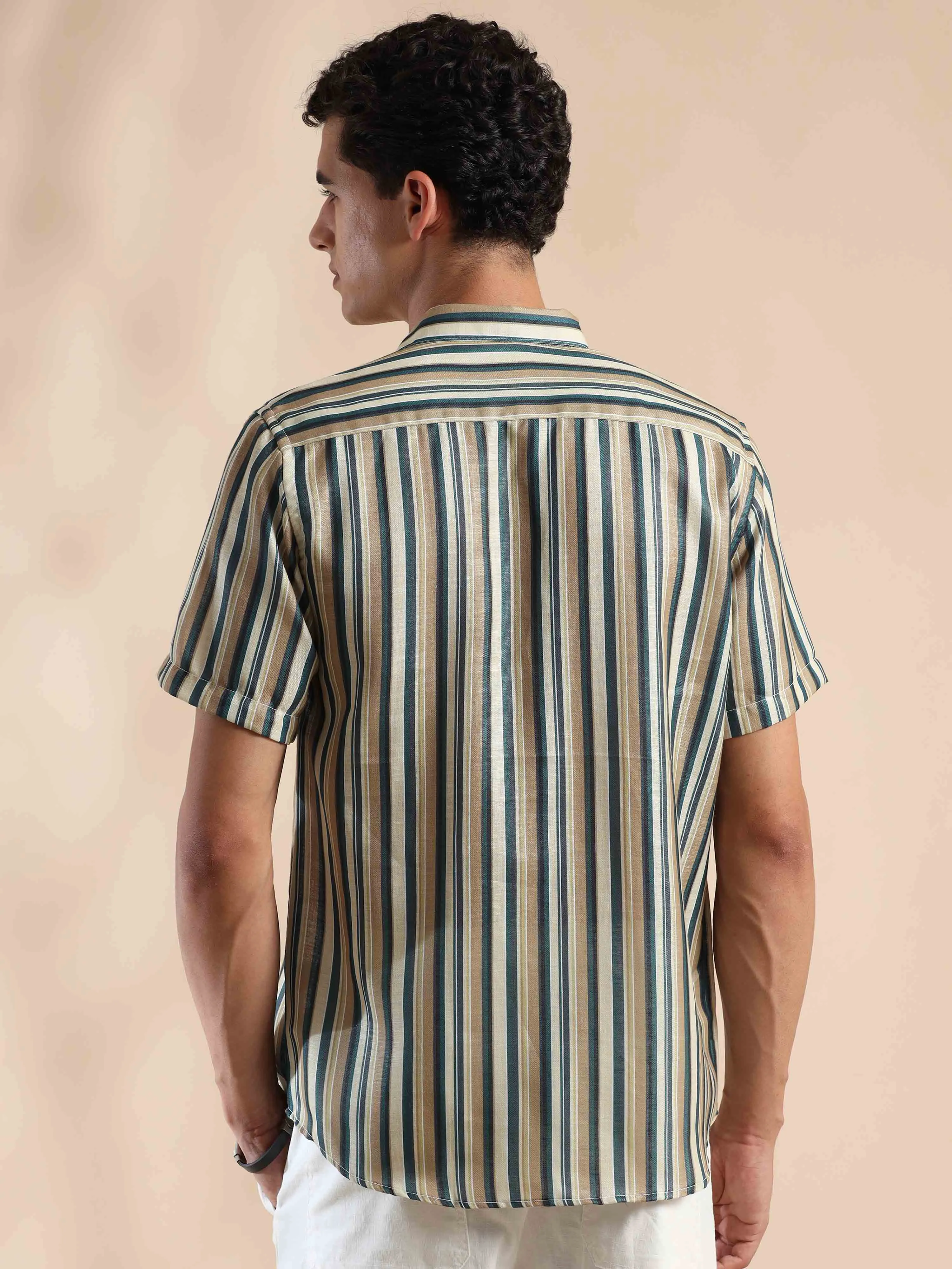 Summer Harmony Stripes Cotton Shirt