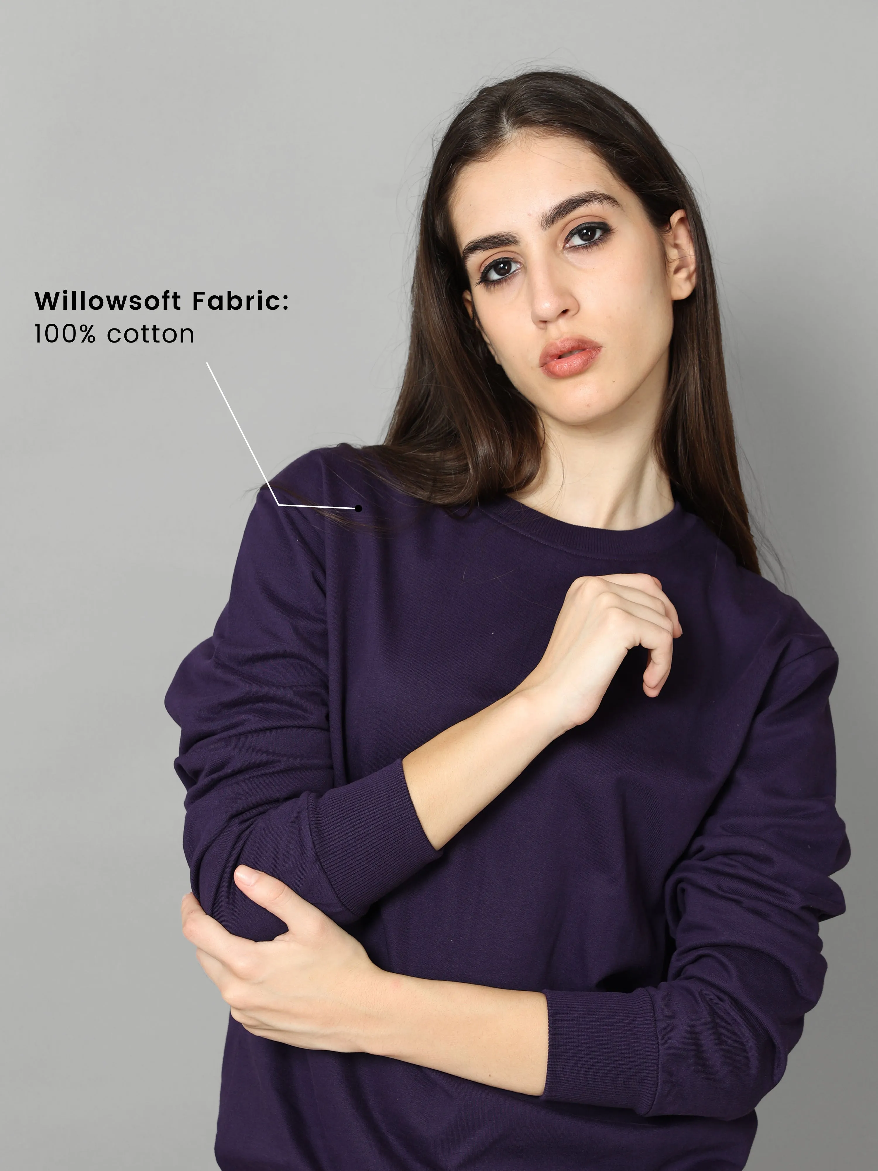 The Greenage Purple Sweat Shirt