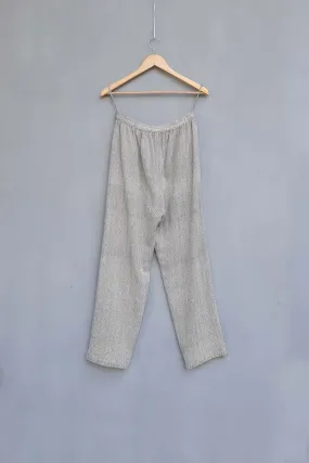 Urvashi Kaur   I   Pudong PANT CROME PANTS handloom Organic cotton  Shell TESSELLATE- 60