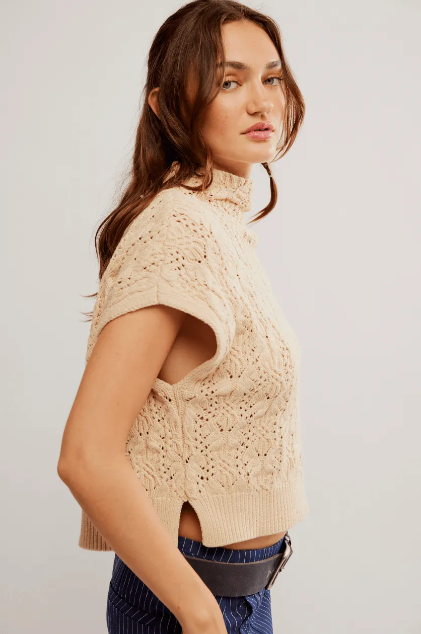 Vickie Mock Neck Sweater Macadamia