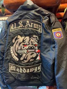 Vintage US Army Bull Dog Bomber, Large. FREE POSTAGE