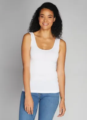 WHITE BAMBOO SHORT TANK